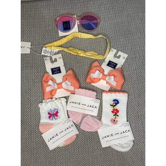 🔥FLASH SALE🔥 Janie‎ and Jack Girls Accessories bundle Set 7 pieces - Picture 1 of 3